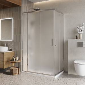 Душевой уголок Belbagno LUCE-AH-21-110/90-P-Cr профиль хром, стекло матовое, 110x90x195