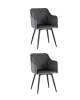Набор из 2 стульев Stool Group Ника MC66-5F KD HLR-21 X2 серый, вращающиеся