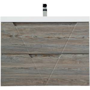 Тумба с раковиной Belbagno Vittoria VITTORIA-700-2C-SO-PINO-P 70x45x57 Pino подвесная с двумя выкатными ящиками