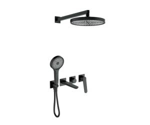 Душевой комплект Bronze de Luxe Icon 3009CB черный матовый