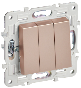Выключатель 3-клавишный IEK Skandy SK-V30-0-10-K98 песочный
