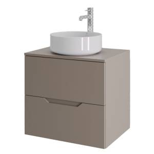 Тумба с раковиной Orange Line Li-60TuLMDF+B09-360W латте матовый, 60 см