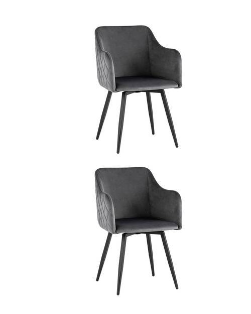 Набор из 2 стульев Stool Group Ника MC66-5F KD HLR-21 X2 серый, вращающиеся