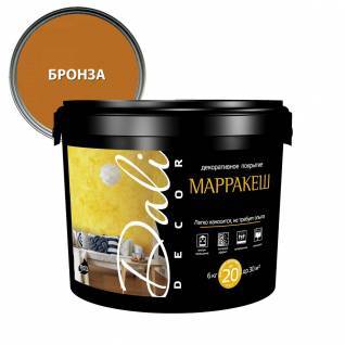 Декоративная штукатурка жемчужная Dali Decor Марракеш бронза 6 кг