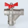 Кран шаровой VALTEC со встроенным прямым фильтром, рукоятка бабочка 1/2 ВВ фото 3