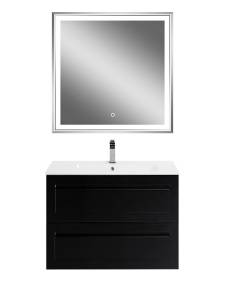 Тумба с раковиной Art&Max Platino Черный матовый, 46.5x80