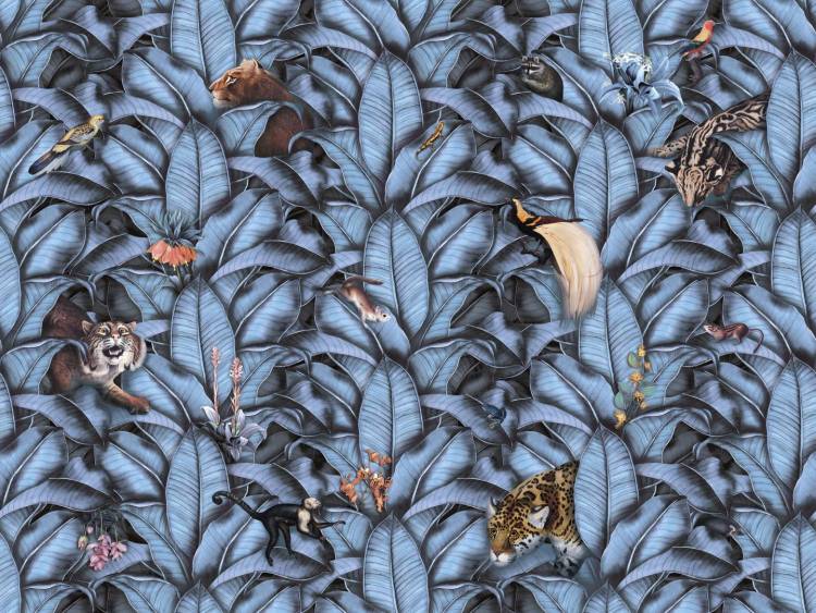 Фреска Ortograf Miracle 33872 Wilds blue Филиграна со стразами FM-F/S