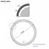 Зеркало BOND Circle M60ZE-8080 круглое, с LED подсветкой и бесконтактным сенсором, черной рамой, 80х80 фото 6