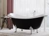 Ванна из искусственного камня Belux Ромео ВР-1750 черная глянцевая, ножки золото фото 6