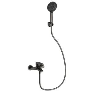 Смеситель для ванны Wonzon & Woghand WW-A30891-BGG с душевым гарнитуром, темный графит