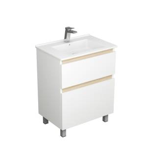 Тумба под раковину Uncoria Ариль 65 56518 белый, дуб сонома