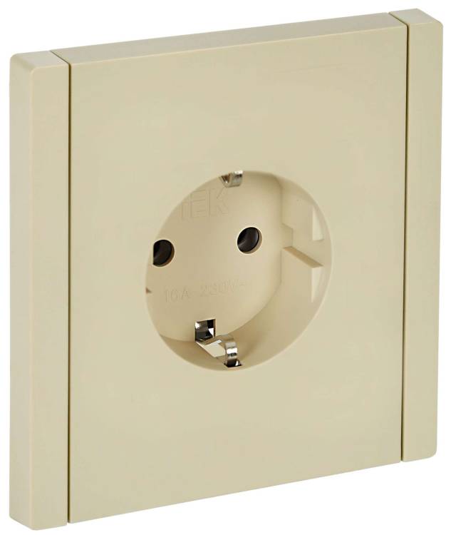 Розетка 1-местная с заземлением IEK Forte&Piano FP-R11-16-1-K10 ваниль