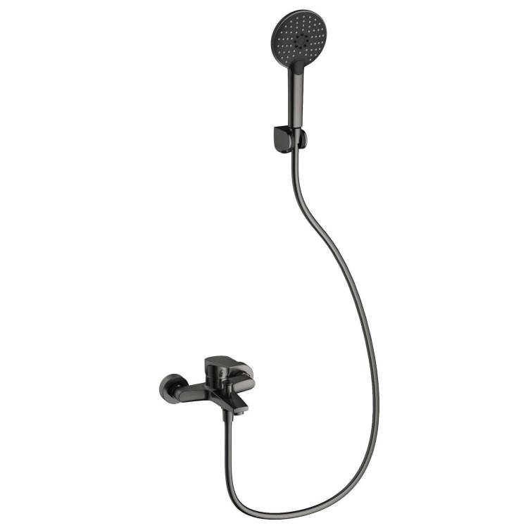 Смеситель для ванны Wonzon & Woghand WW-A30891-BGG с душевым гарнитуром, темный графит