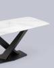 Стол обеденный Stool Group Belle F-1450 180 top baiyushi DUAL белый мрамор 180x90x76 фото 6