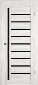 Межкомнатная дверь Владимирская Фабрика Дверей Atum 11 Nord Vellum стекло Black Gloss 700x2000