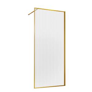 Душевая перегородка Vincea Walk-In HP Art VSW-1HP100FLBG 1000x2000, брашированное золото, стекло рифленое