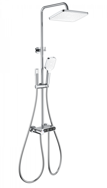 Душевая стойка Wonzon & Woghand WW-B3112-CR с термостатом, хром