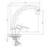 Смеситель для кухни Decoroom DR21 DR21021 одноручный с высоким повортным изливом Хром фото 2