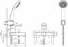 Смеситель для ванны с душем Bravat Riffle F672106C-B с лейкой фото 3