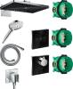 Душевой комплект Hansgrohe Rainmaker Select 460 (3 jet) 24007600 + 26530000 + 26486000 + 28276000 + 15735600 + 15736600