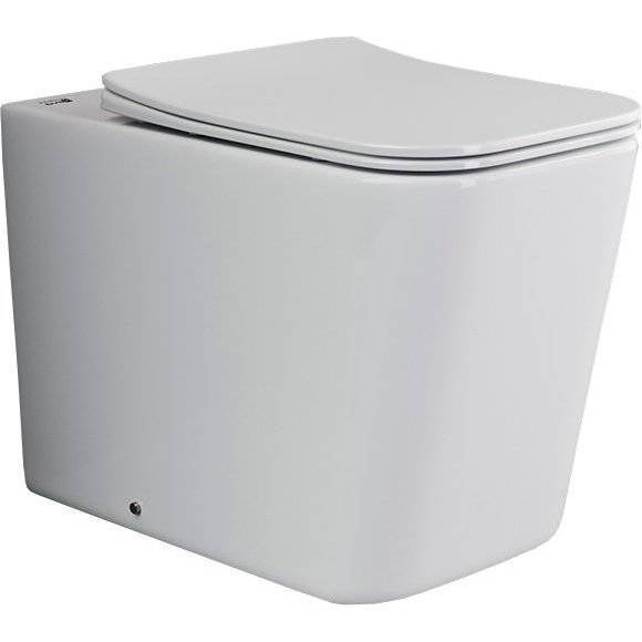 Унитаз приставной Ceramica Nova Cubic CN1809 Rimless безободковый, с крышкой-сиденьем микролифт