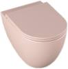 Унитаз подвесной Isvea Infinity 10NF02001SV-2S безободковый, сиденье с микролифтом, лососевый матовый фото 2