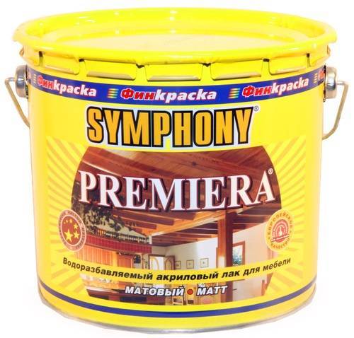 Лак интерьерный Symphony Premiera для мебели матовый 2.7 л