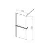 Душевая перегородка Vincea Walk-In HR VSW-4HR100CG 1000x2000, профиль хром, стекло тонированное фото 3