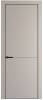 Межкомнатная дверь Profil Doors 16 PE полотно Сэнд, кромка алюминиевая с четырех сторон черная, алюминиевый молдинг 3мм 600x2000