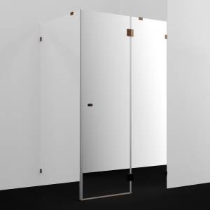 Душевой уголок Wasserkraft Paar 88H07R-MR профиль глянцевое розовое золото, стекло зеркальное, 120x90x200