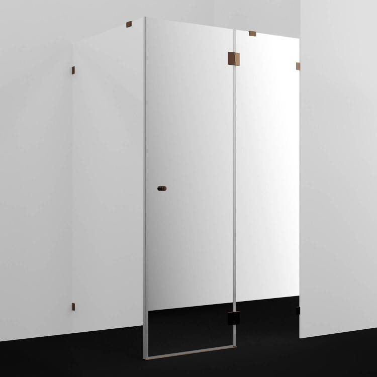 Душевой уголок Wasserkraft Paar 88H07R-MR профиль глянцевое розовое золото, стекло зеркальное, 120x90x200