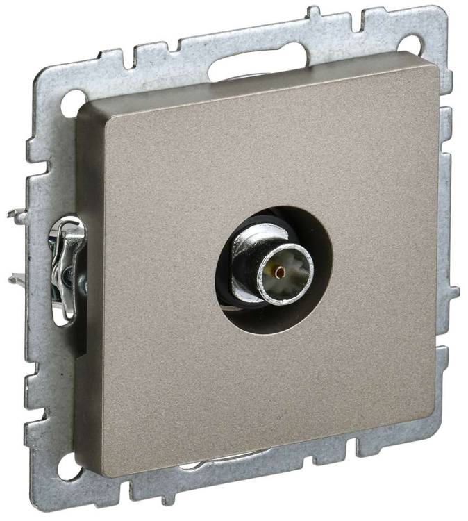 ТВ-розетка оконечная IEK Brite BR-A10-O-K37 шампань