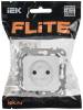 Розетка 1-местная с защитными шторками IEK Flite FI-R13-10-1-K01 белый фото 2