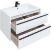 Тумба с раковиной Aquanet Lino 80 белый матовый фото 2