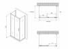 Душевой уголок Abber Schwarzer Diamant AG30180B-S50B-S50B 50x195x180, профиль Черный фото 5