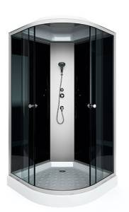 Душевая кабина Arcus Style S-13G 100x100x215, фронтальные стекла - серые тонированные, задние - черные