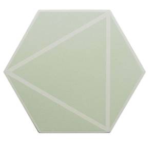 Керамогранит Dna Tiles Fancy 127020 Lines Mint 20x23
