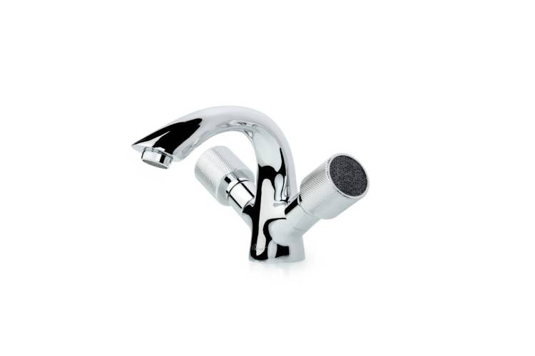 Смеситель для раковины Boheme Royal Crystal black 271-Royal/CRST black хром