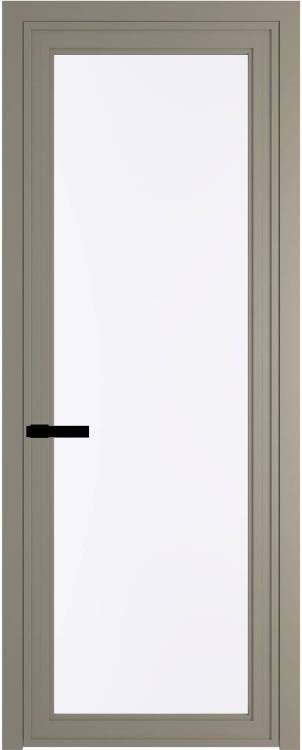 Межкомнатная дверь Profil Doors 1 AGP цвет профиля Никель матовый, стекло безопасное 6 мм монохром белый просветленный 800x2000