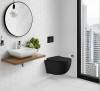 Унитаз подвесной Cerutti Spa Orlter CT10017 безободковый, сиденье микролифт, черный матовый фото 3