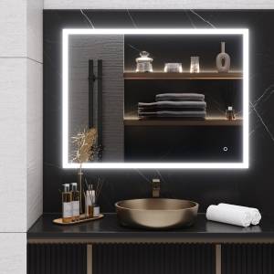 Зеркало DQ Frankfurt (Франкфурт) DQMFRA10080LT с LED подсветкой, 80x100 см
