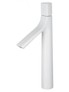 Смеситель для раковины Wonzon & Woghand WW-H1011-MW высокий, белый матовый