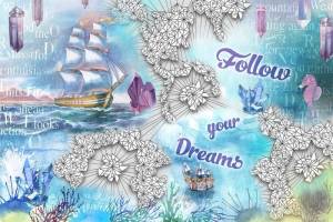 3D Фотообои Artegrafico «Мечты о приключениях» KID009 канвас