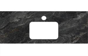 Столешница Kerama Marazzi Plaza 120 Риальто Темный Серый лаппатированный для раковин, встраиваемых сверху