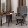 Кресло компьютерное Tetchair Oreon metalBL 25043 серый, велюр фото 14