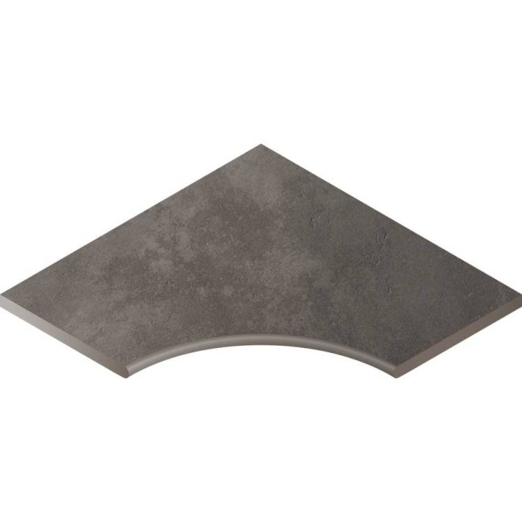 Бордюр Italon Миллениум X2 620090000751 Бортик Блэк Угловой Закругленный 60x60