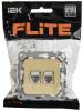 Розетка компьютерная RJ45 2-местная IEK Flite FI-K22-1-K87 навахо фото 2