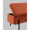 Банкетка-сундук Stool Group Болейн 20A544VF-BL-MOMO-10 с ящиком, велюр терракотовый, черные ножки 110x42 фото 7