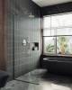 Душевая перегородка MaybahGlass MGD-695-5у 79x195, стекло прозрачное 8 мм, профиль хром матовый