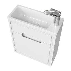 Тумба с раковиной Taliente Olejo TA-MBO-50PR-blanco белая, 50 см